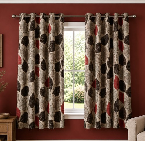 Dunelm sherwood leaf curtains - leaf,