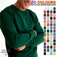 Mens Plain Sweatshirt Crew
