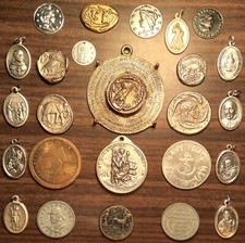 Lot of 25 Medals & Tokens. Old