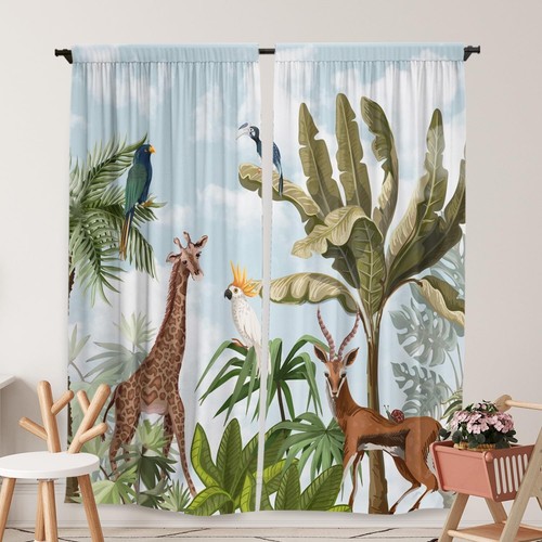 Jungle safari forest curtains - safari,