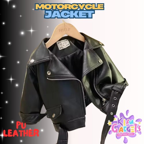 Boys biker jacket leather - biker, pu