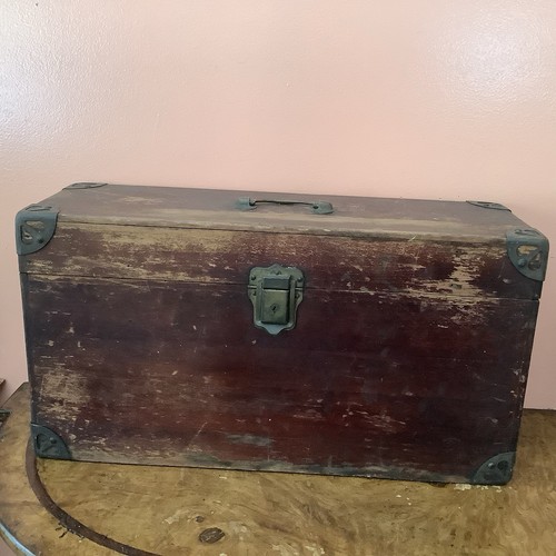 Vintage wood tool box chest - vintage,