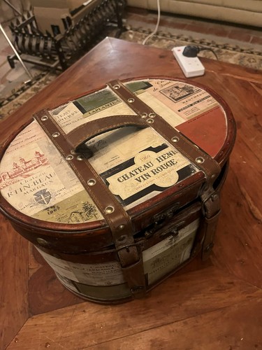 Decorative round hat box - decorative,
