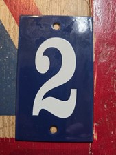 Number 2 Vintage Enamel Sign