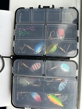 Fishing Tackle Box with Hooks