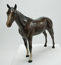 Vintage Beswick 8" Tall Hand Painted Brown Bois Roussel Racing Horse Model 701
