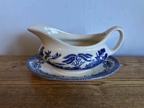 English ironstone old willow - ironstone,