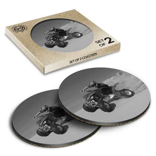Boxed round coasters bw - coasters,