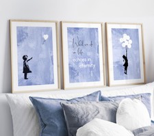 Set of 3 Banksy Heart Balloon