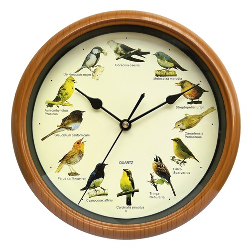 Singing bird wall clock quiet - clock,