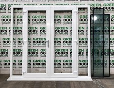 FRENCH DOORS WITH SIDELIGHTS SIDE WINDOWS USED UPVC WHITE DOUBLE GLAZED PVC