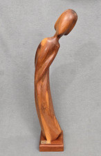 *RARE* Miguel Estrella CAOBA 92 'Amarosa' 22" Hand-Carved Wooden Art Sculpture