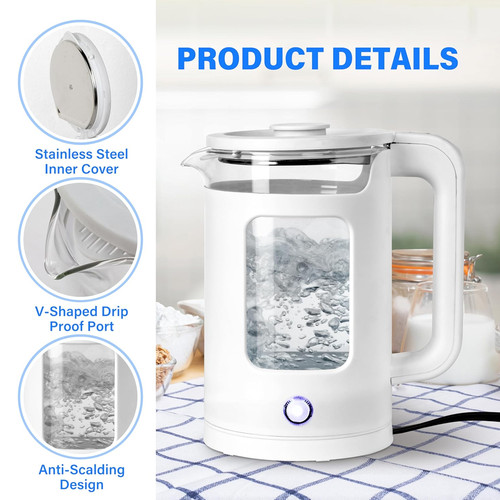 Electric kettle glass - 2l, fast