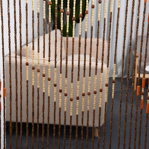Natural wooden beaded string - natural,