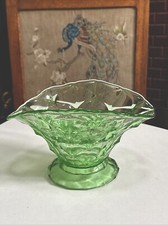 Art Deco Green Flower Vase