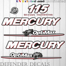 Mercury 115 HP OPTIMAX outboard engine decal sticker kit reproduction 115HP