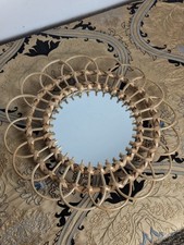 Round Woven Rattan Wall Mirror