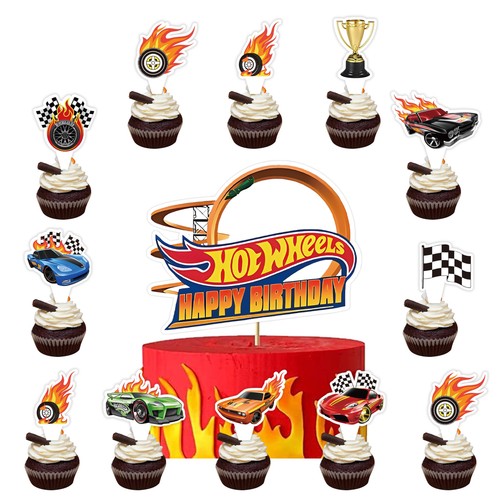 25pcs racing car cake toppers - racing,