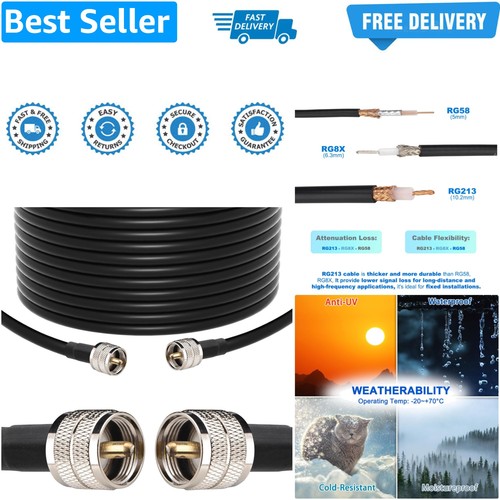 Rg213 coaxial cable 30ft - rg213,