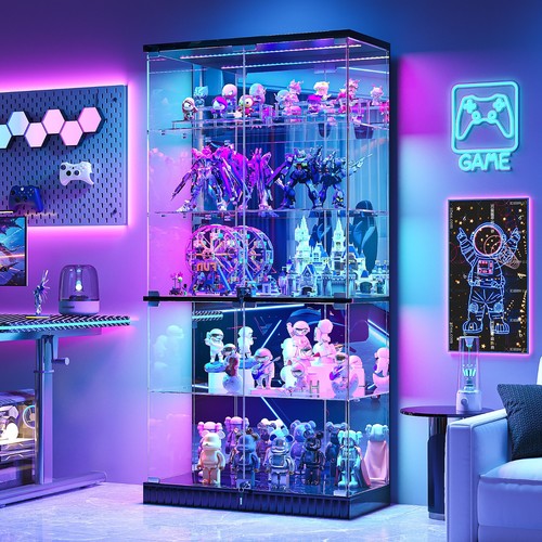 Glass display cabinet with rgb - glass,