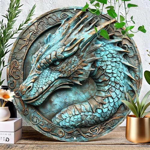 Dragon metal wall art - wall,