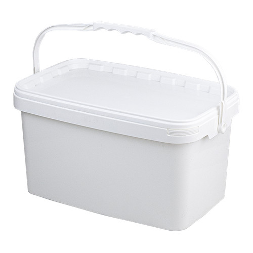 White rectangular bucket - rectangular,