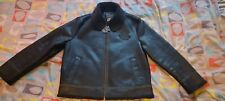 Vintage 90s Nickelson Eagle Faux Leather Flight Jacket Mens M/L