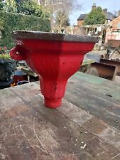 Victorian Cast Iron Rain Hopper Gutter Garden Wall Planter Herbs Red