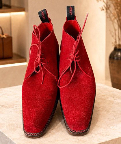 Jeffery west men red suede - men's,