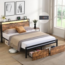 Full Queen Wood Bed Frame with