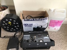 Disco lighting for small venue - FX Lab fog, Showtec Laser, Strobe, Kam StarWash