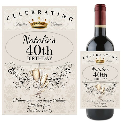 Personalised birthday wine - personalised,