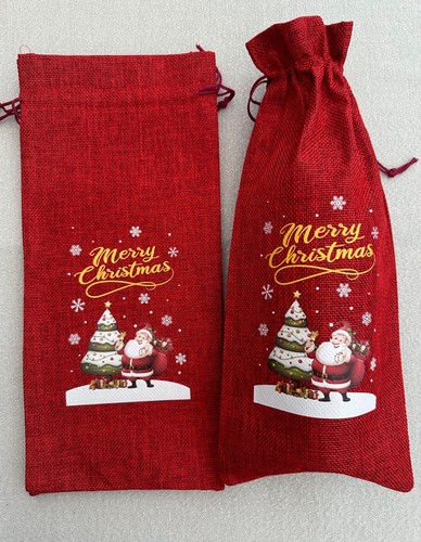 Red burlap merry - burlap, ‘merry