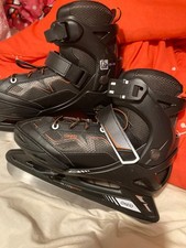 Oxelo Black Figure Ice Skates Adjustable Boots EU size 35-38