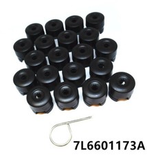 20x BLACK WHEEL LUG BOLT CAP