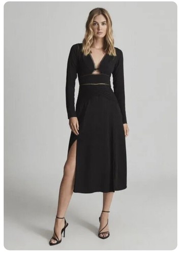 Reiss ciara lace detail - detail, black