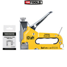 TOUGH MASTER Staple Gun with 1300 Staples Industrial Heavy Duty Stapler Nail Gun