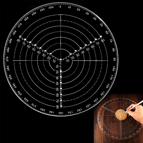Round center finder with clear - center,