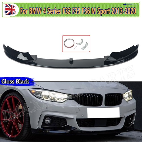 Gloss black front splitter - black,