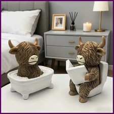 1 Piece Highland Cow Bathroom