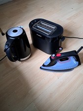 TOASTER, STEAM IRON & KETTLE-black
