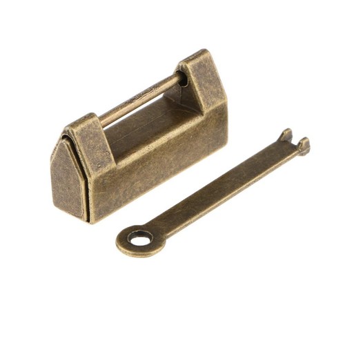 Brass decorative padlock - brass,