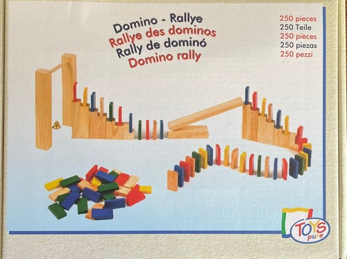 Wooden domino rally game - wooden,
