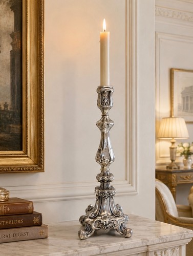 Vintage silver tone rococo - vintage,