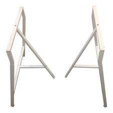 IKEA LERBERG Trestle Legs White Pair 60cm x 38.5cm x 60cm for Table Desk