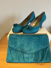 JACQUES VERT TEAL SUEDE SHOES