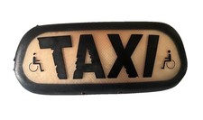 TAXI SIGN Vintage Magnetic Taxi Car Sign 1980s 1990s Light Up Rare