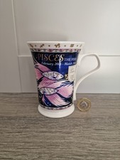 NEW Dunoon bone china Pisces Zodiac star sign Astrology mug by Ruth Beck.