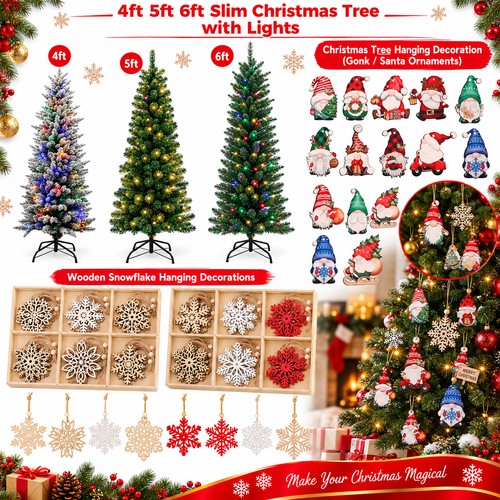 Pre lit christmas - lit, 4ft