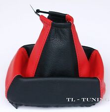 Shift cover shift boot Opel Corsa B manufactured 1993-2002 genuine leather red-black 